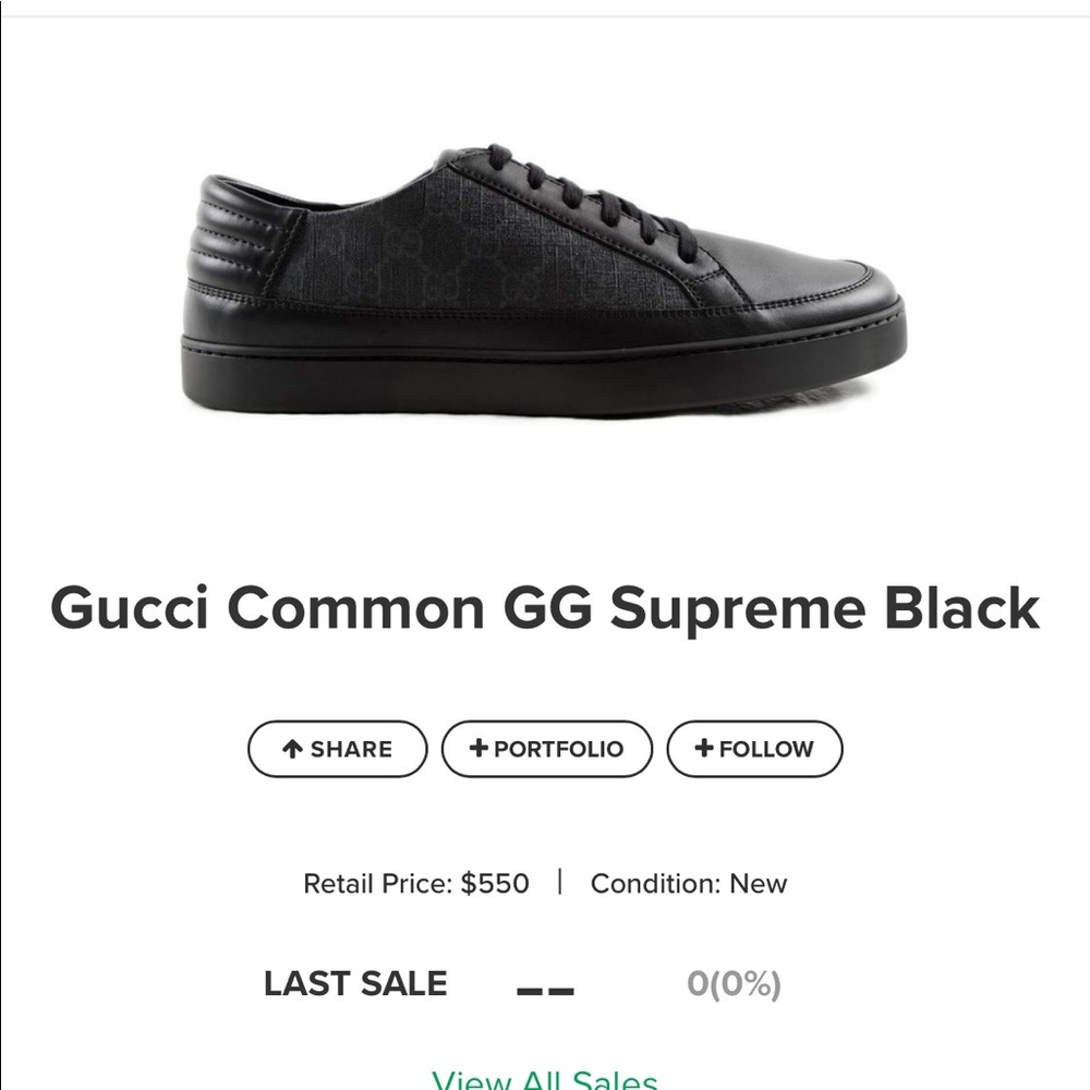 Gucci common GG black Low tops